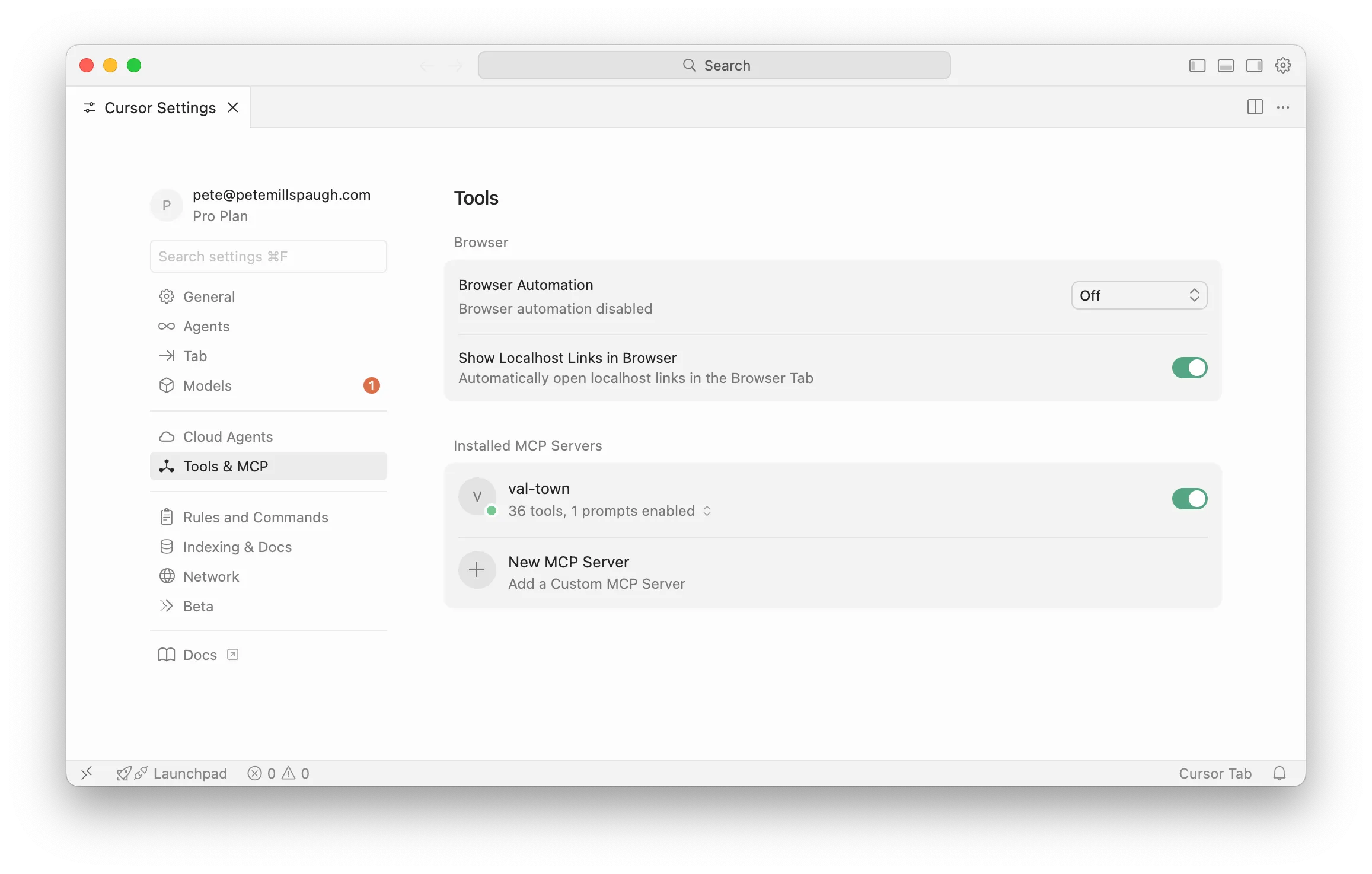 Cursor Settings